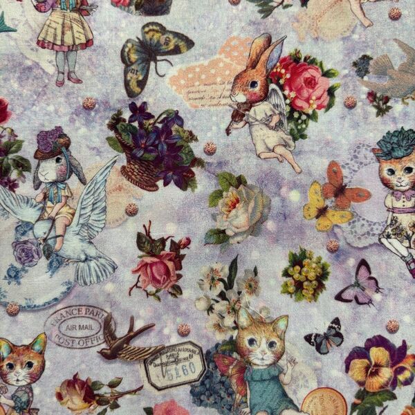 ジョリーフルール JOLIFLUR LA TOILE マイリトルテイラー 生地 ハギレ ねこ うさぎ ハンドメイド 27