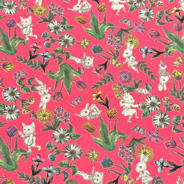 ジョリーフルール JOLIFLUR LA TOILE マイリトルテイラー 生地 ハギレ ねこ うさぎ ハンドメイド 81