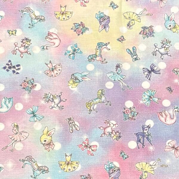 ジョリーフルール JOLIFLUR LA TOILE マイリトルテイラー 生地 ハギレ ねこ うさぎ ハンドメイド 86