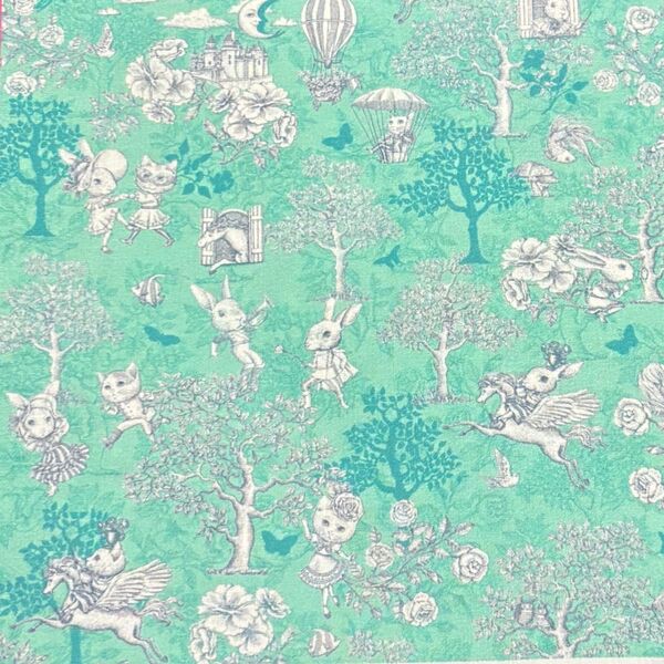 ジョリーフルール JOLIFLUR LA TOILE マイリトルテイラー 生地 ハギレ ねこ うさぎ ハンドメイド 97