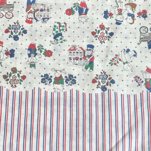 ジョリーフルール JOLIFLUR LA TOILE マイリトルテイラー 生地 ハギレ ねこ うさぎ ハンドメイド 118