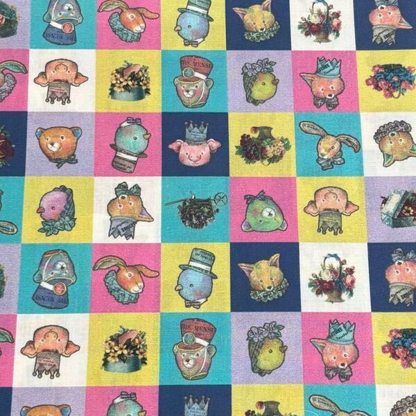 ジョリーフルール JOLIFLUR LA TOILE マイリトルテイラー 生地 ハギレ ねこ うさぎ ハンドメイド 122