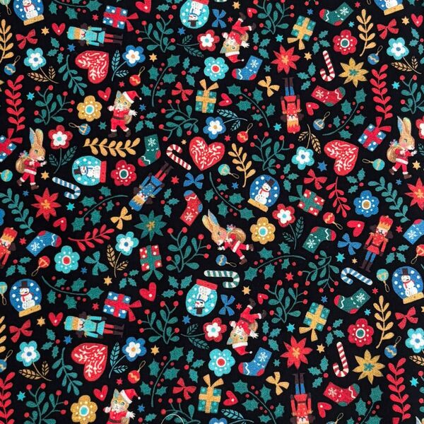 クリスマス柄セール! ジョリーフルール JOLIFLUR LA TOILE マイリトルテイラー 生地 ハギレ ハンドメイド 129