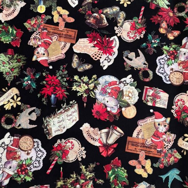 クリスマス柄セール! ジョリーフルール JOLIFLUR LA TOILE マイリトルテイラー 生地 ハギレ ハンドメイド 130