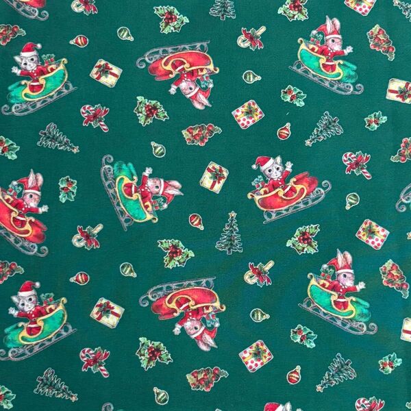 クリスマス柄セール! ジョリーフルール JOLIFLUR LA TOILE マイリトルテイラー 生地 ハギレ ハンドメイド 136