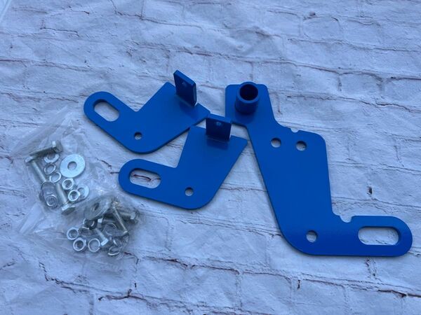 新品 ジムニー JB64 シエラ JB74 スチール製 8mm厚 純正バンパー用 牽引フック けん引フック フロントリアセット 青