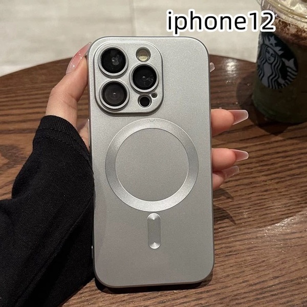 iphone12ケース カーバー スタンド付き 透明 お洒落 韓国 軽量 ケース 耐衝撃 高品質 シルバーQ1