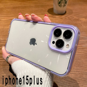 iphone15plusケース カーバー TPU おしゃれ 紫 軽量 ケース 耐衝撃 6