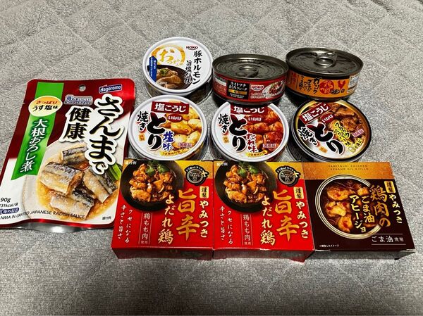 缶詰,パウチ詰め合わせ(9種類,計10個) 【A】