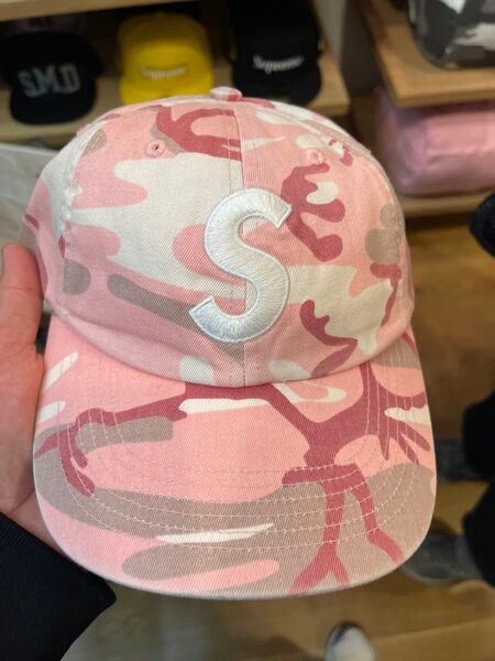 Supreme Pigment Coated S Logo 6-Panel "Pink Camo"