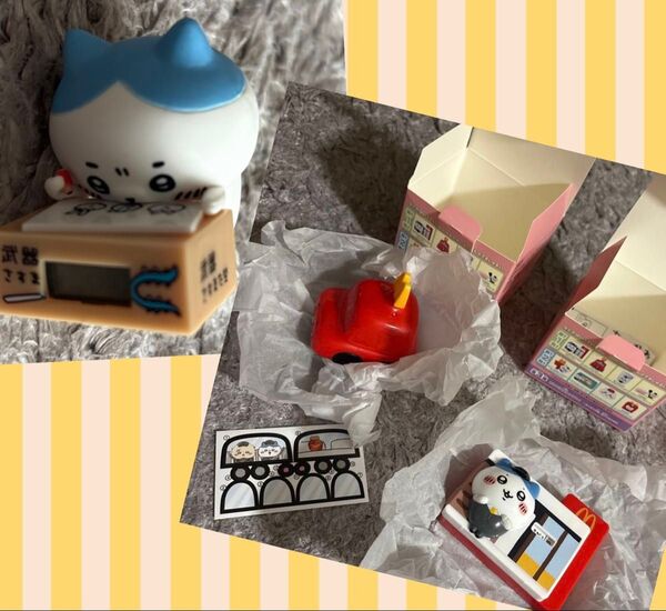 ちいかわ ハチワレ うさぎ ラッコ マクドナルド ハッピーセット ガシャポン 時計 ガチャ セット