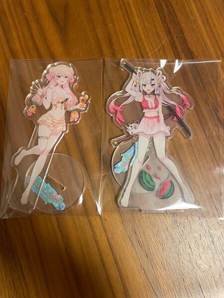 ホロライブ 桃鈴ねね 百鬼あやめ 水着 アクリルスタンド アクスタ