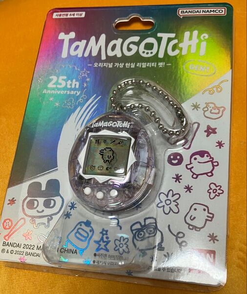 【開封済・未使用】たまごっち tamagotchi 25周年記念 オーロラスケルトン(韓国版)