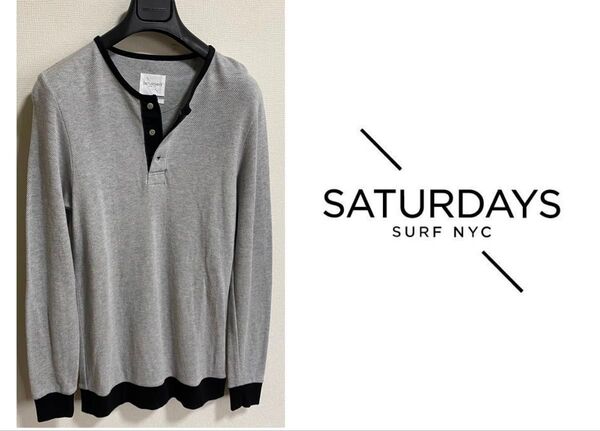 定価9,900円 SATURDAYS SURF NYC サタデーズ サーフ ニューヨーク ヘンリーネック ロングスリーブTシャツ