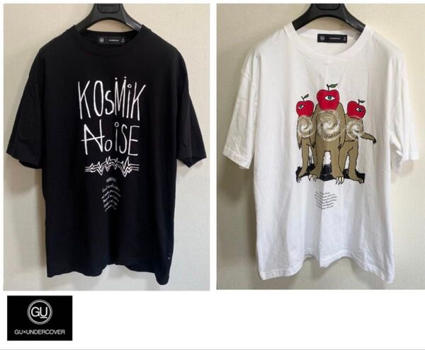 GU(ジーユー)×UNDERCOVER(アンダーカバー) 2024春夏 グラフィックTシャツ 5分袖 2枚 BLACK&WHITE