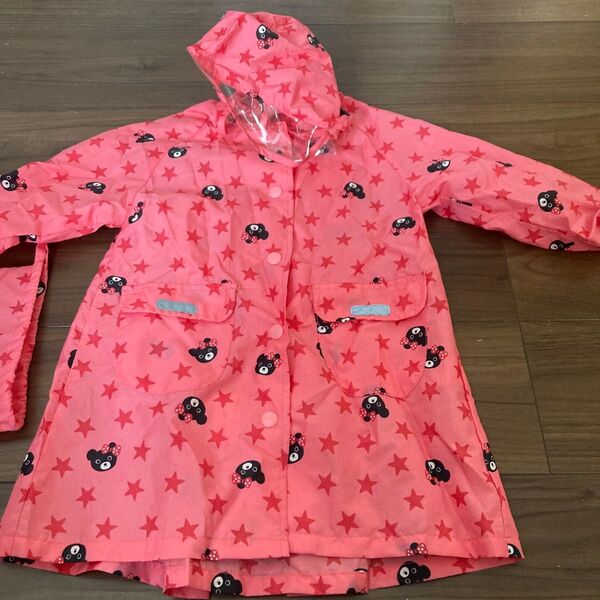 ミキハウス 雨 カッパ 女の子 sサイズ 80〜90 レインコート