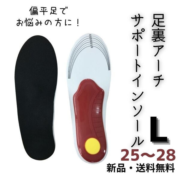 357 中敷き インソール L 扁平足矯正 男女兼用 衝撃吸収 両足分 アーチ 扁平足 矯正 アーチサポート 両足組