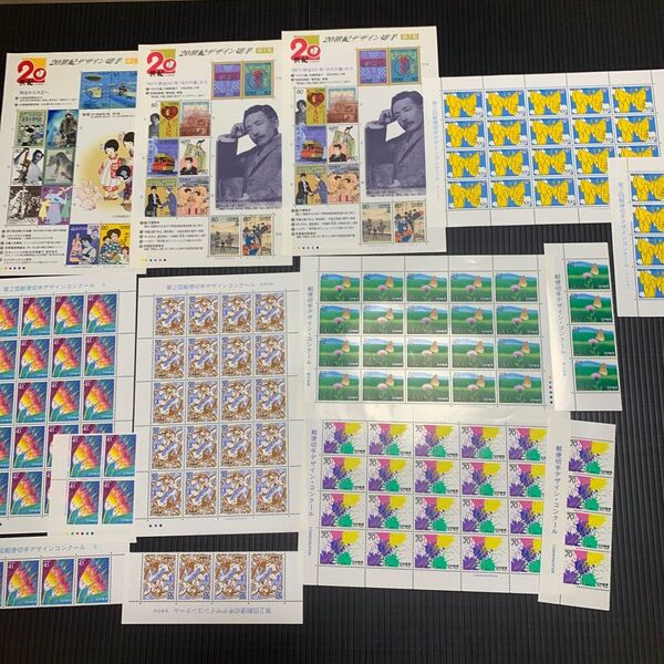 【未使用 切手】20世紀デザイン切手/郵便切手デザインコンクール 記念切手 まとめ 10596円分 ※一部難あり