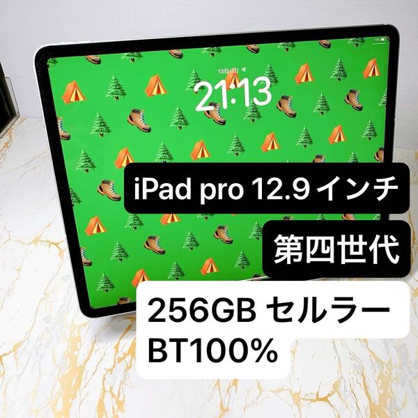 iPad Pro 12.9インチ 第四世代 256GB セルラーBT100%