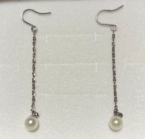 con affetto K18WG パール フックピアス 新品