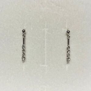 コムサデモード K10WGダイヤモンドピアス 新品