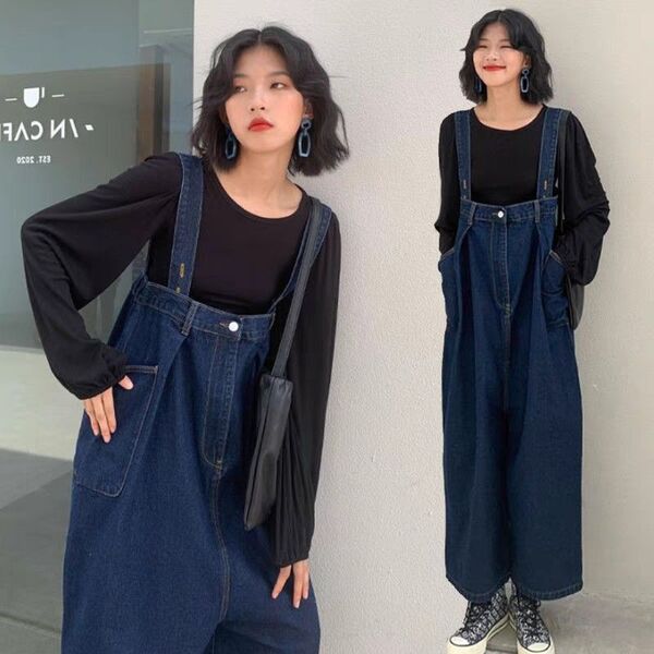 サロペット オーバーオール 大きいサイズ オールインワン ワイドパンツ ゆったり 楽チン サロペットスカート