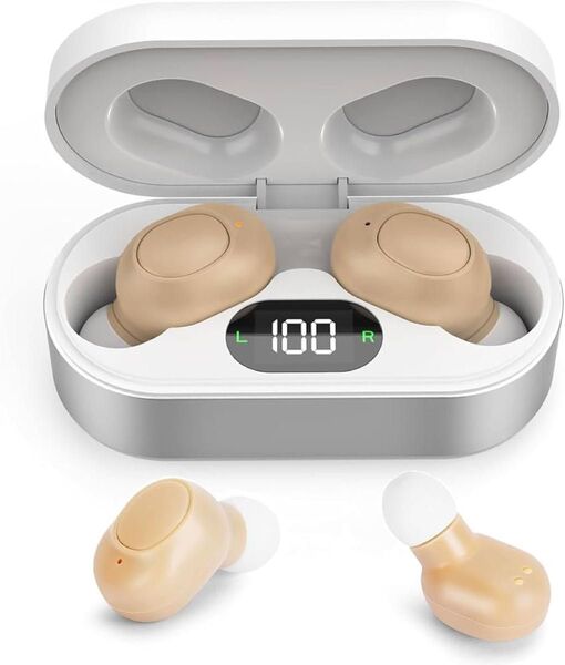 高齢者集音器 音声拡聴器 両耳対応 USB充電式 耳穴式 4段階音量調節 軽量 簡単操作 両親 敬老の日 母の日 父の日 高齢者
