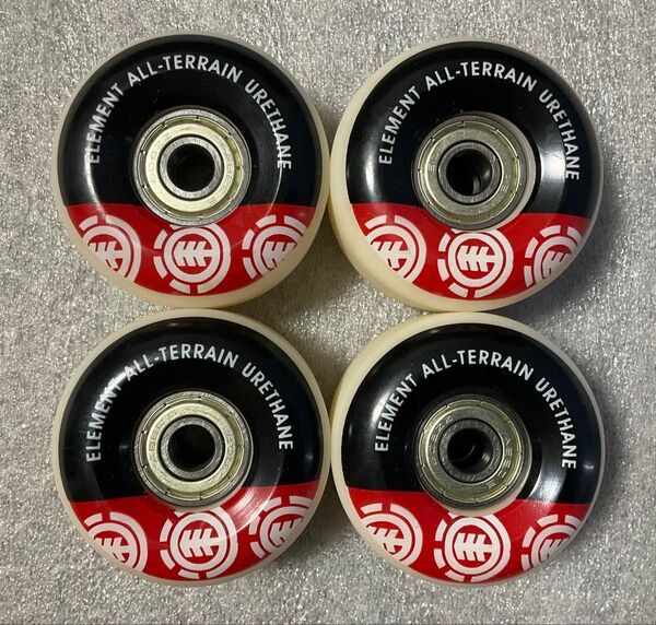 ELEMENT エレメント 純正 ウィール 52mm/95a+ABEC5 ベアリング 8個セット スケートボード スケボー 未使用
