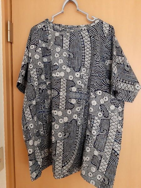 伊勢型紙 浴衣リメイク チュニック カットソー