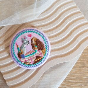 ディズニー 刺繍缶バッチ