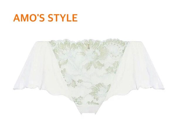 トリンプ AMO'S STYLE フローラルスペルズフレアショーツ L ホワイト 定価2,530円