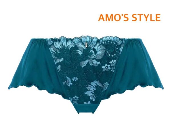 トリンプ AMO'S STYLE フローラルスペルズフレアショーツ L ダークグリーン 定価2,530円