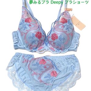 トリンプ AMO'S STYLE アモスタイル × マナミサクライブラショーツセット C75L ブルー