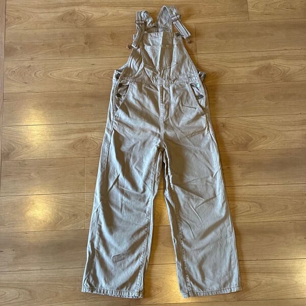 オーバーオール ベージュ コットン