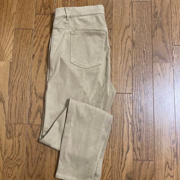 ユニクロ ストレッチパンツ ベージュ レディースXL