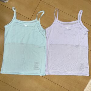 【お値下げ中】しまむら FIBER DRY さらっとクール キャミソール 二枚組 size130