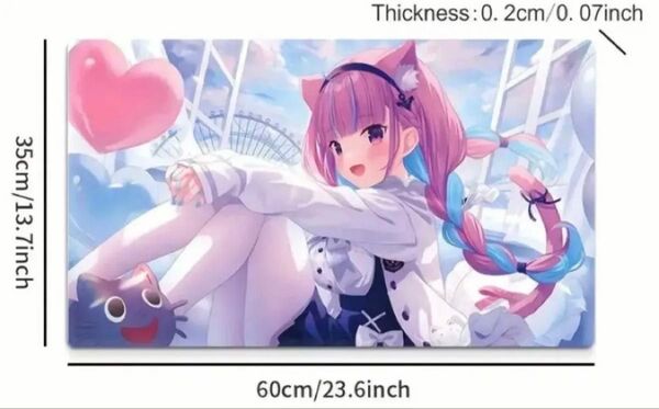 ホロライブ 湊あくあ あくたん デスクマット マウスパッド 新品未開封 美品 美女 美少女 高画質 セクシー イラスト
