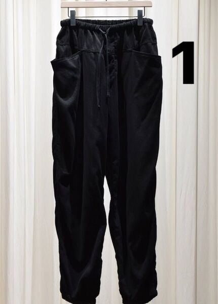 COMOLI 25SS オックスドローストリングパンツ
