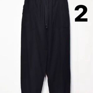 COMOLI 23SS シルクネルドローストリングパン NAVY