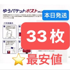 ゆうパケットポストmini ミニ 専用 封筒 33枚 ★即納!