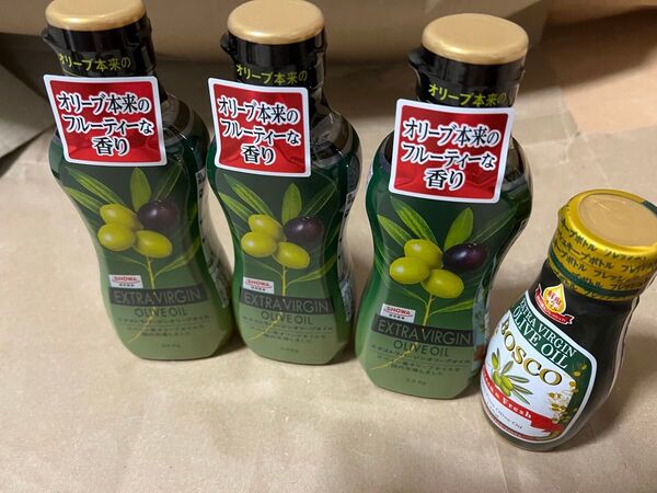 昭和産業エクストラバージンオリーブオイル 日清オイリオ BOSCO エキストラバージンオリーブオイル まとめ4本セット 新品