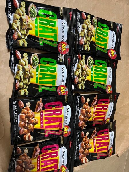 グリコ クラッツ ペッパーベーコン クラッツ 枝豆 おつまみスナック まとめて8袋セット 新品