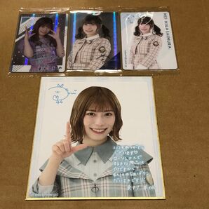 日向坂46 東村芽依 ミニ色紙/印刷サイン入りウエハース カード3枚