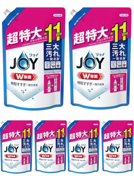 JOY W除菌 さわやか微香 つめかえ用 1425 ml x 6