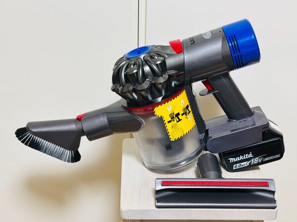 【完全分解洗浄品】ダイソン SV10 マキタ18Vバッテリー仕様 ノズル2個付