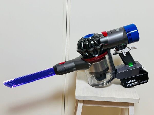 【完全分解洗浄品】ダイソン SV10 マキタ18Vバッテリー仕様 LEDノズル付