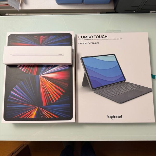 iPad Pro 12.9インチ 第5世代 256G Apple Pencil(第2世代)logicool combo touch