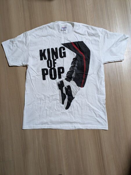 マイケルジャクソン King of Pop Tシャツ Lサイズ ヘインズ Hanes HEAVYWEIGHT