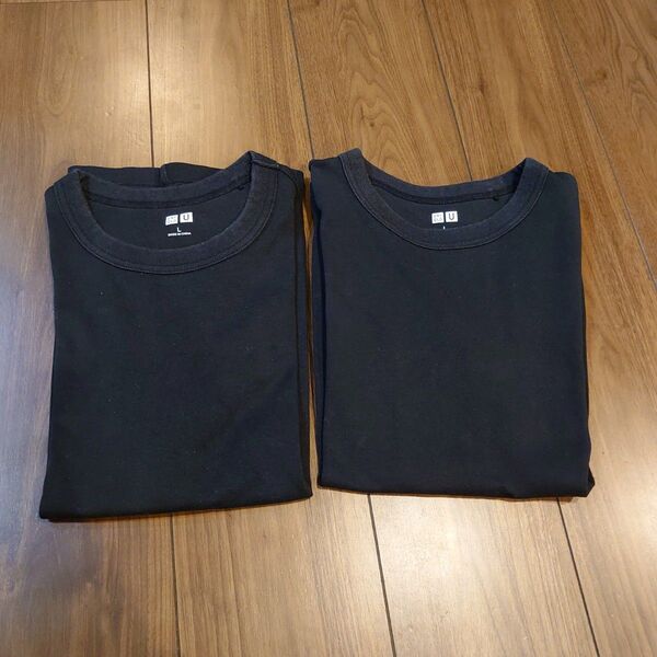 2枚セット UNIQLO U UNIQLOU Tシャツ L ブラック