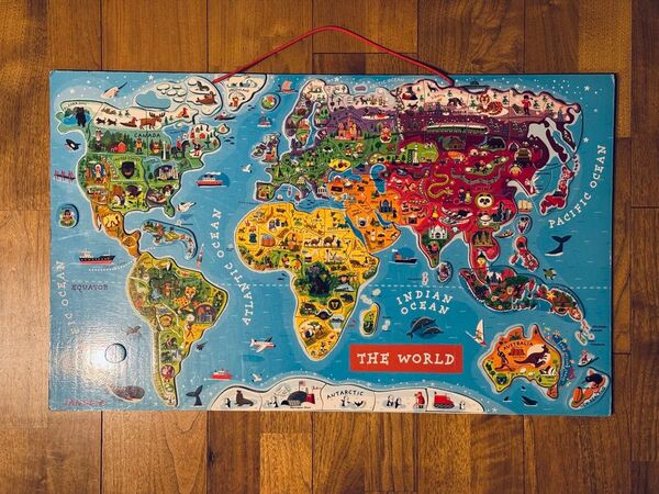 JANOD【ジャノー】世界地図マグネットパズル